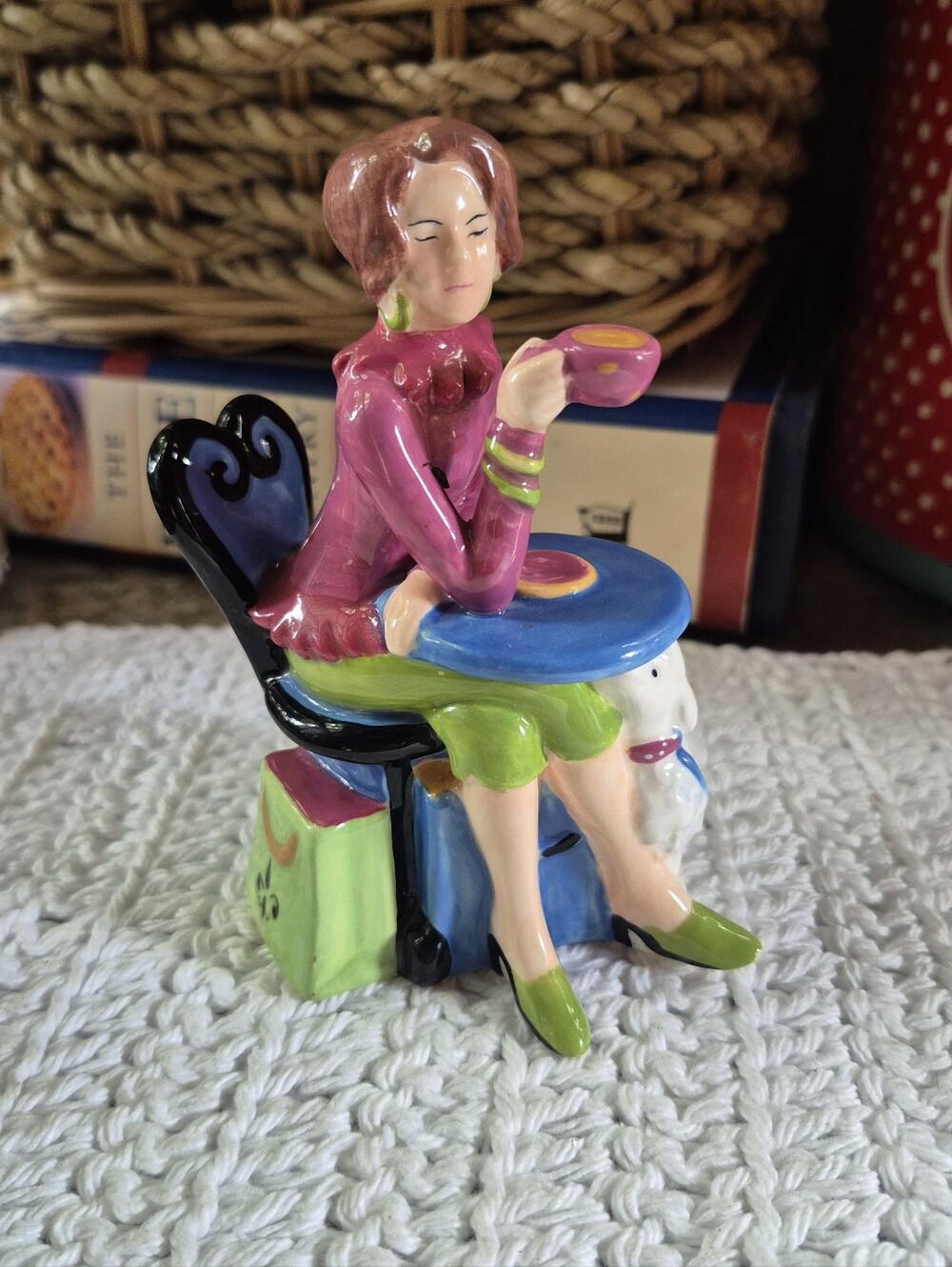Vintage Jennifer Brinley "Paris Cafe" Ceramic Salt shaker